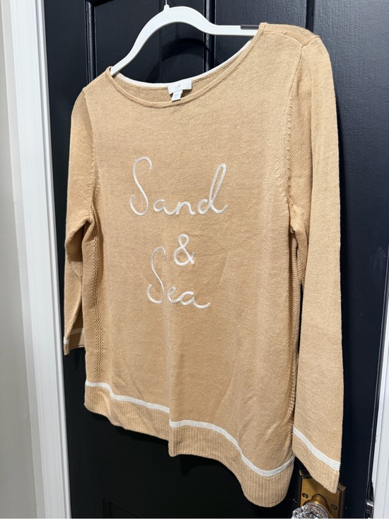J. Jill Sweaters - J. Jill Lightweight Linen Blend Crewneck Sweater - Beige